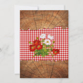 Twin Baby Boys Red Gingham Wood Baby Q Barbecue Kaart (Achterkant)