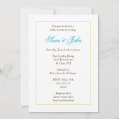 Twin Baby Boys Shower Invitation - Owl Family Kaart (Achterkant)