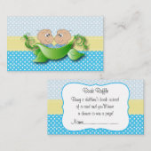 Twin Baby Boys - Twee erwten in een pod boek raffe Informatiekaartje (Voorkant / Achterkant)