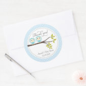 Twin Baby Boys Uilen Baby shower Sticker (Envelop)