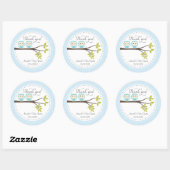 Twin Baby Boys Uilen Baby shower Sticker (Vel)