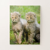 Twin Baby Cheetahs Legpuzzel (Verticaal)