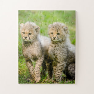 Twin Baby Cheetahs Legpuzzel