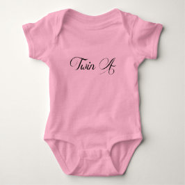 Twin Baby Clothing Pink Tutu 'Twin A'-badpak Romper