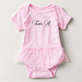 Twin Baby Clothing Pink Tutu 'Twin A'-badpak Romper