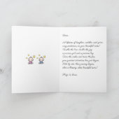 Twin Baby Congratulations, Custom Girl & Boy  Kaart (Binnen)