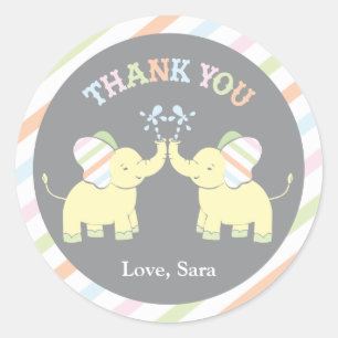 Twin Baby Elephant Favoriete Sticker