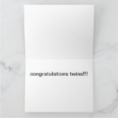 Twin baby felicitatiekaart kaart (Binnen)