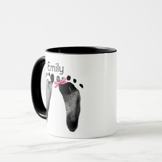 Twin Baby Footprints Mok (Voorkant links)