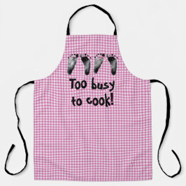 Twin Baby Footprints On Gingham Schort