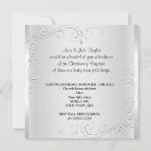 Twin Baby Girl Boy Christening Baptism White Aankondiging (Achterkant)