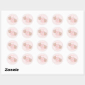 Twin Baby Girls Baby shower Ronde Sticker (Vel)