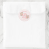 Twin Baby Girls Baby shower Ronde Sticker (Tas)