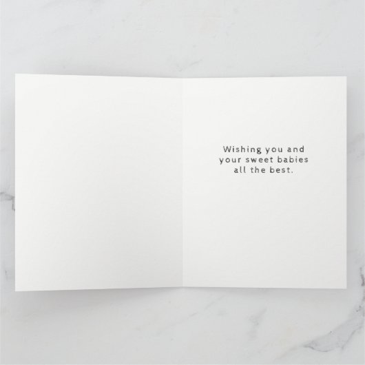 Twin Baby Girls Kaart (Binnen)