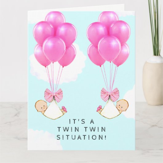 Twin Baby Girls Kaart (Voorkant)
