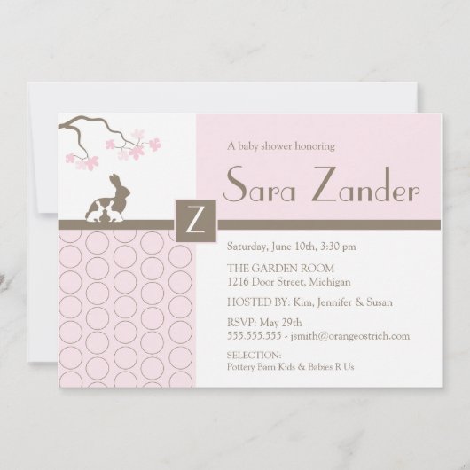 Twin Baby Girls Shower Kaart (Voorkant)