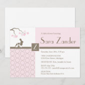 Twin Baby Girls Shower Kaart (Voorkant / Achterkant)