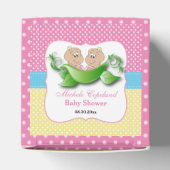 Twin Baby Meisje Douche - Twee Erwten In Een Pod Bedankdoosjes (Bovenkant)