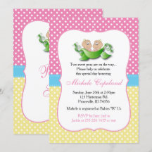 Twin Baby Meisje Douche - Twee Erwten In Een Pod