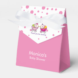 Twin Baby Meisjes Baby shower Favor Box Bedankdoosjes