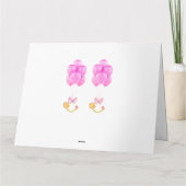 Twin Baby Meisjes Gefeliciteerd Kaart (Achterkant)