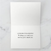 Twin Baby Meisjes Gefeliciteerd Kaart (Binnen)