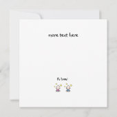 Twin Baby meisjes gefeliciteerd met namen, Kaart (Achterkant)