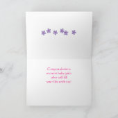 Twin Baby Meisjes Gefeliciteerd Pink Buggy Kaart (Binnen)