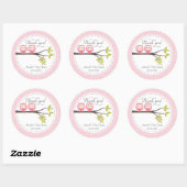 Twin Baby Meisjes Uilen Baby shower Sticker (Vel)