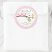 Twin Baby Meisjes Uilen Baby shower Sticker (Tas)