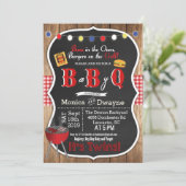 Twin Baby Q BabyQ Couples Douche BBQ Uitnodiging (Staand voorkant)