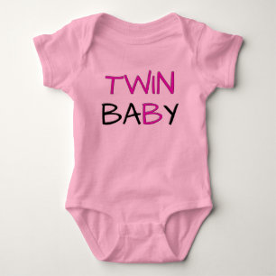 Twin baby - roze trui romper