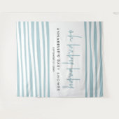 Twin baby shower Blue modern-typografische feest Wandkleed (Voorkant (horizontaal))