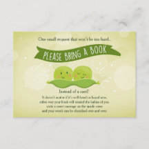 Twin Baby shower Breng een boek Twee Erwten in een