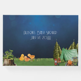 Twin Baby shower Camping Theme Gastenboek