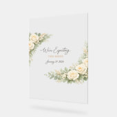 Twin Baby Shower Invitation Botanical Greenery Flo Acryl Bord (Hoek)