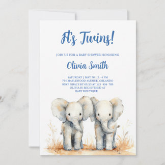 Twin Baby Shower Invitation – Double the Joy Baby Kaart