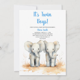 Twin Baby Shower Invitation – Double the Joy Baby  Kaart