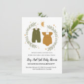 Twin Baby shower Invitation Kaart (Staand voorkant)