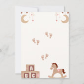 Twin Baby shower Invitation Kaart (Achterkant)