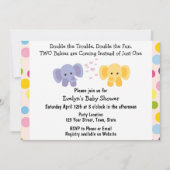 Twin Baby shower Invitation Kaart (Voorkant)
