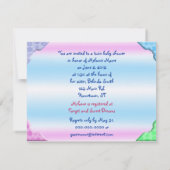 Twin Baby shower Invitation Kaart (Achterkant)