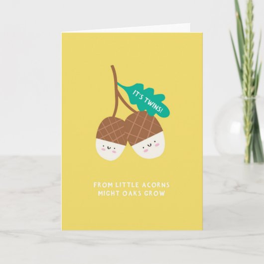 Twin Baby shower Kaart (Voorkant)