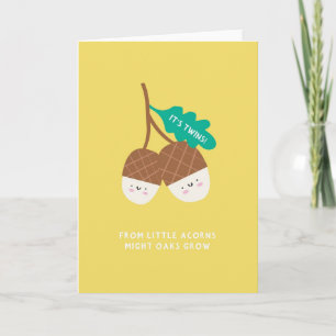 Twin Baby shower Kaart