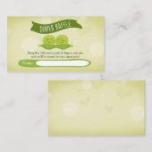 Twin Baby shower Luier Raffle Kaart Erwten in een  (Voorkant / Achterkant)