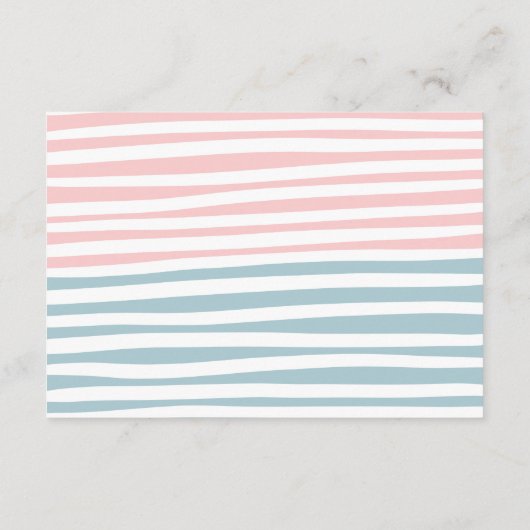 Twin baby shower roze blauw moderne luierverloting informatiekaartje (Achterkant)