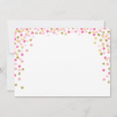 Twin Baby shower Uitnodiging Meisjes Roze en goud (Achterkant)