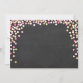 Twin Baby shower Uitnodiging Meisjes Roze en goud (Achterkant)