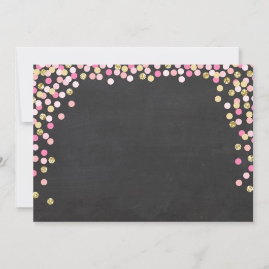 Twin Baby shower Uitnodiging Meisjes Roze en goud (Achterkant)