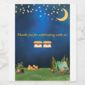 Twin Baby shower wijnetiketten Wijn Etiket (Enkel label)